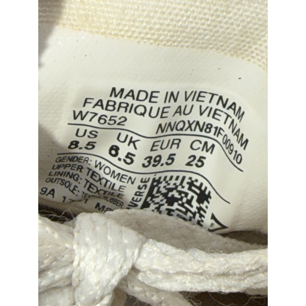 Converse Chuck Taylor All Star Women Size 8.5 White Casual Shoe Skate Sneakers - Picture 9 of 9